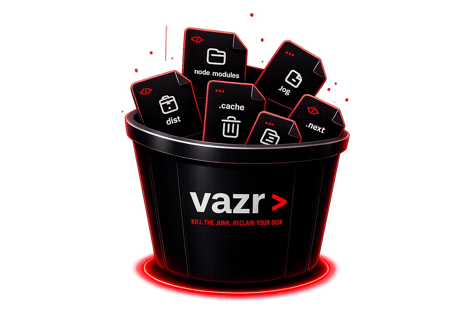 vazr trash bin illustration